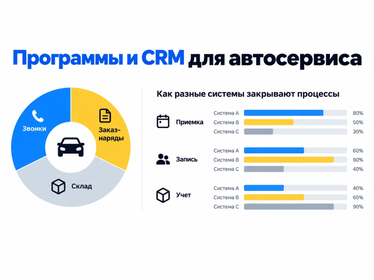 Программы и CRM для автосервиса: как выбрать подходящую систему