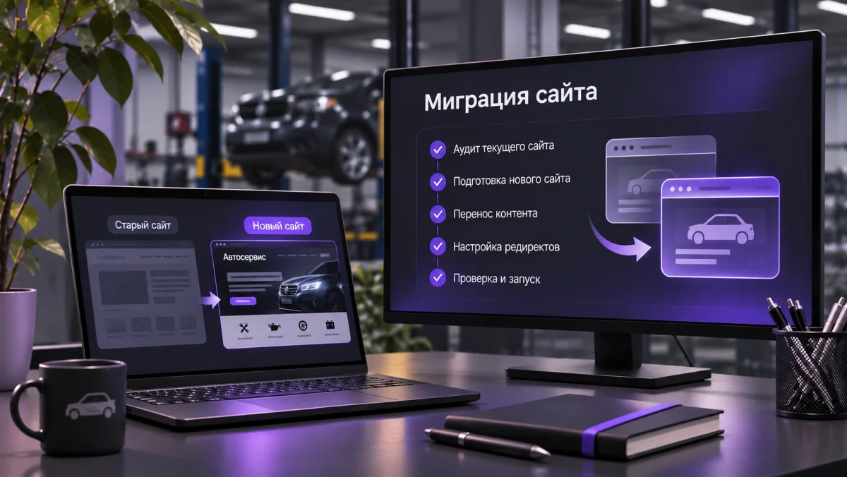 Миграция сайта автосервиса без потерь