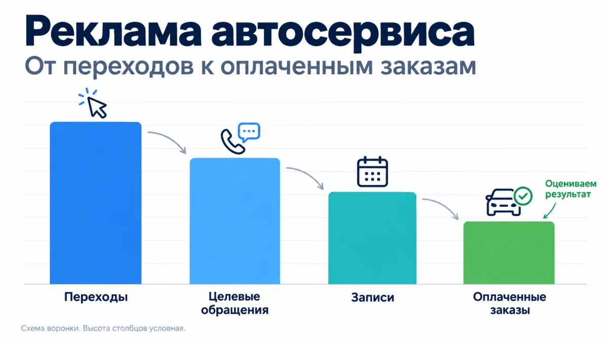 Реклама автосервиса: выбор канала, оффер и оценка результата